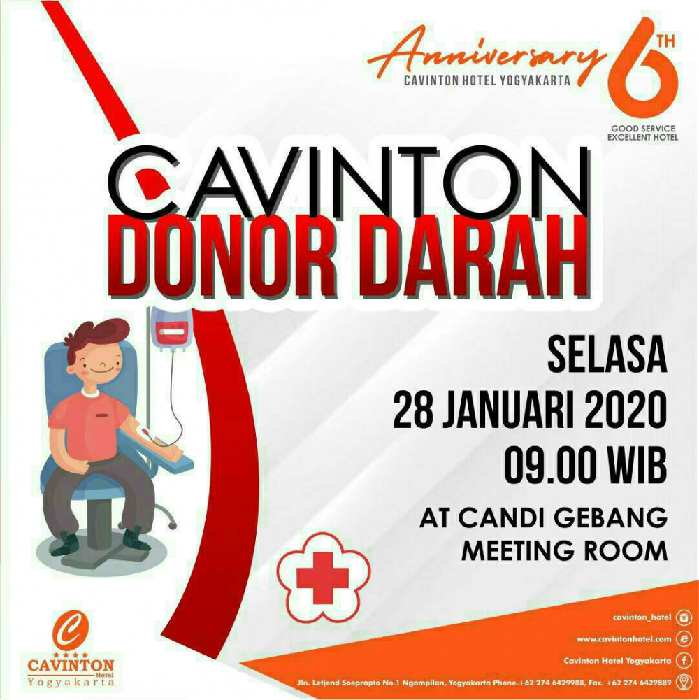 Donor Darah Hotel Cavinton Yogyakarta