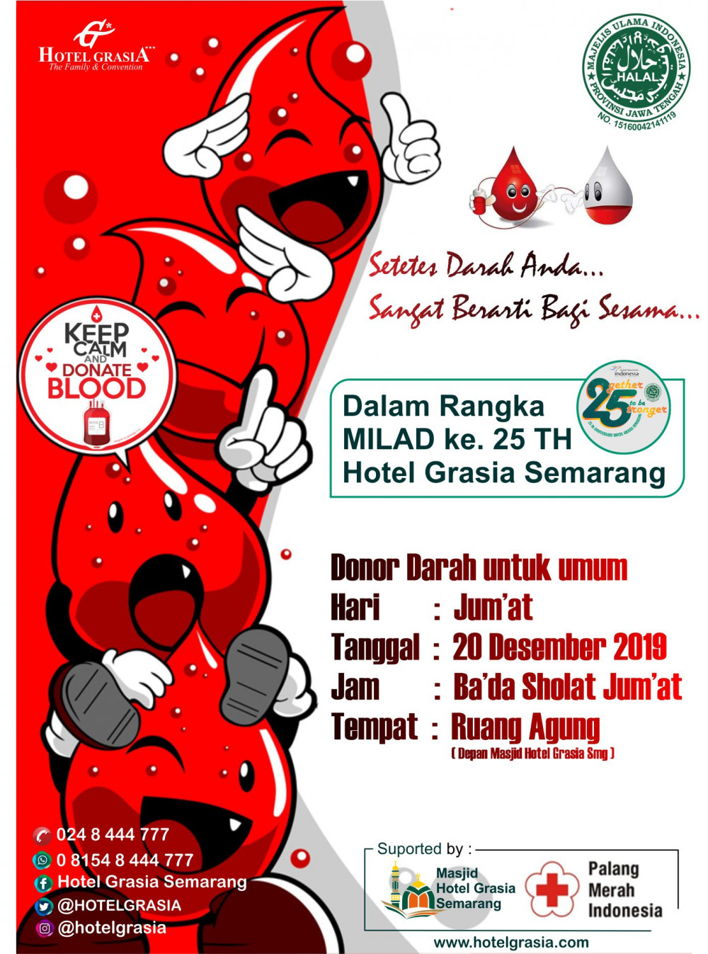 Donor Darah Bersama Hotel Grasia Semarang