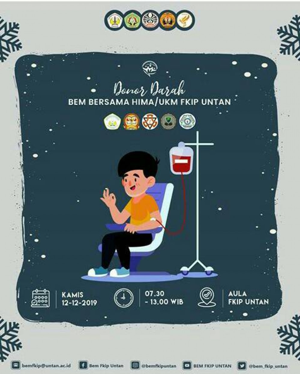 Donor Darah Bersama HIMA/UKM FKIP Universitas Tanjungpura Pontianak