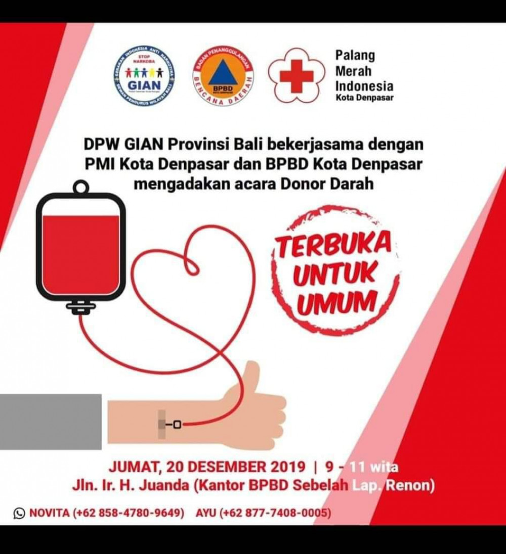 Donor Darah Bersama DPW Gian Bali
