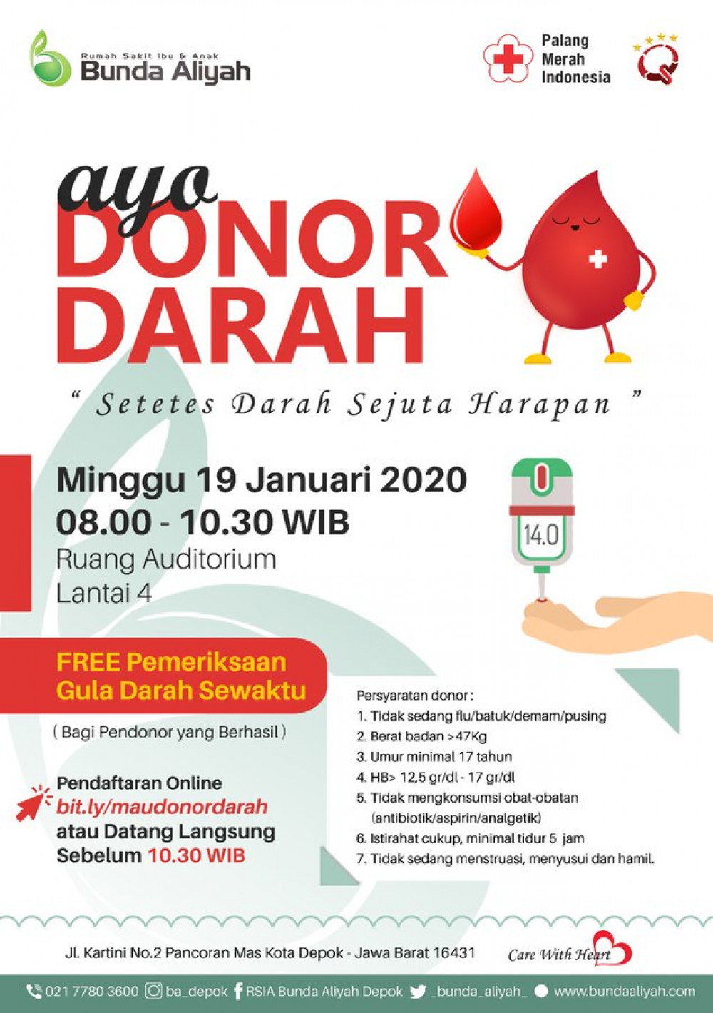Donor Darah RSIA Bunda Aliyah Kota Depok