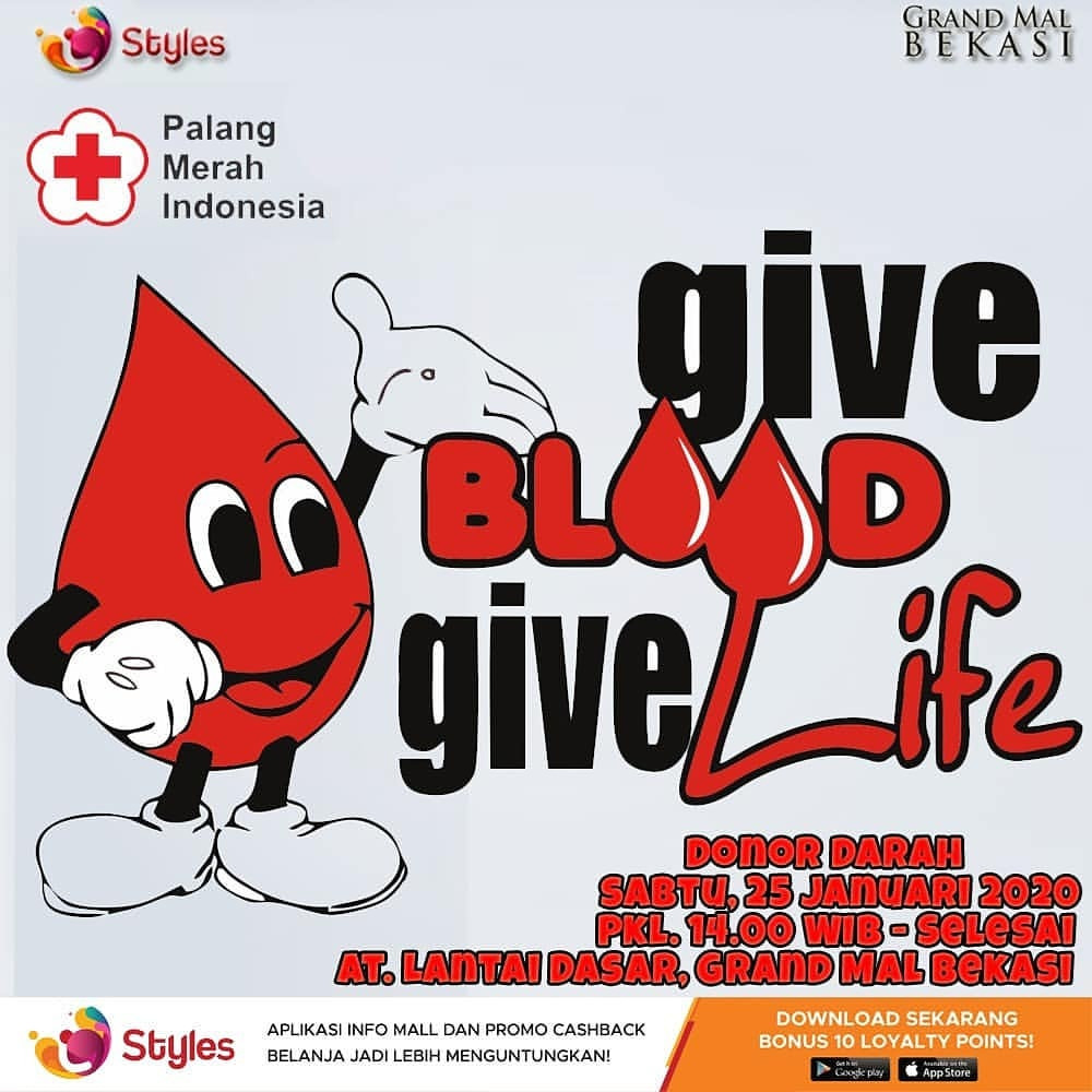 Give Blood Give LIfe : Donor Darah Grand Mall Bekasi
