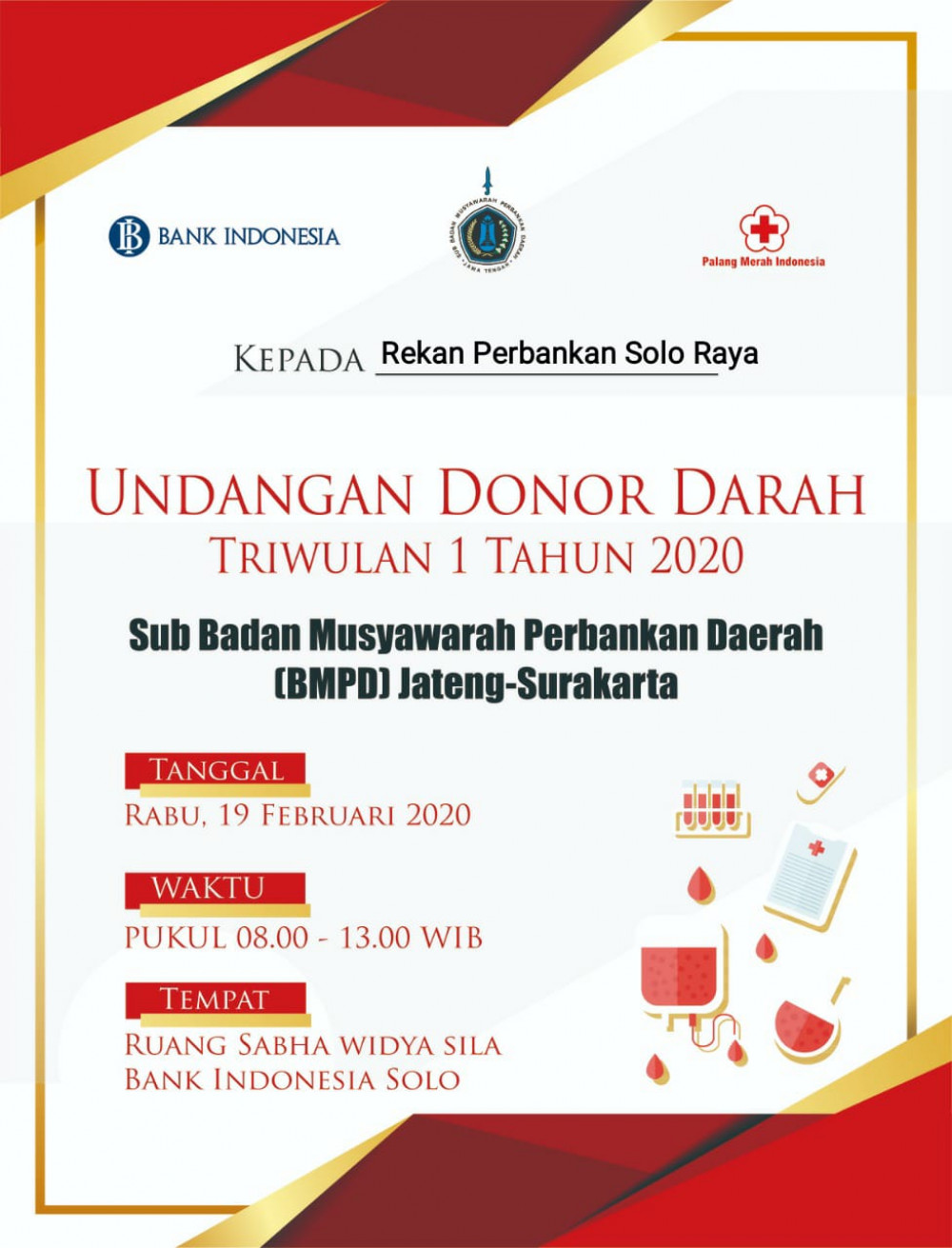 Donor Darah Triwulan 1 2020 Bank Indonesia Surakarta